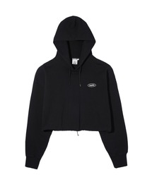 OVAL LOGO CROPPED SWEAT HOODIE