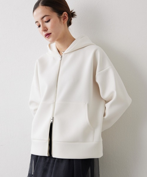 Whim Gazette(ウィムガゼット)の「ダンボールパーカー(パーカー・レディース・オフホワイト/グレー・FREE)」の1枚目の写真