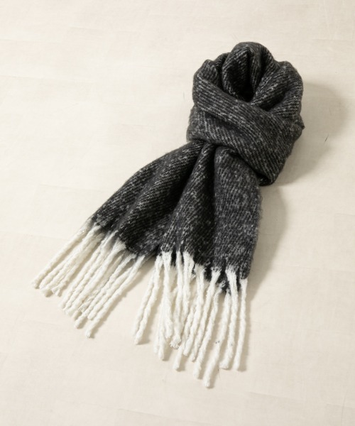 COLONY 2139（コロニートゥーワンスリーナイン）の「ホワイトフリンジストール（ストール/ショール・メンズ・チャコールグレー/ブルー・FREE）」の5枚目の写真