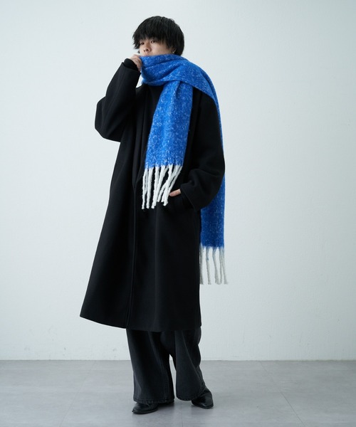 COLONY 2139（コロニートゥーワンスリーナイン）の「ホワイトフリンジストール（ストール/ショール・メンズ・チャコールグレー/ブルー・FREE）」の13枚目の写真