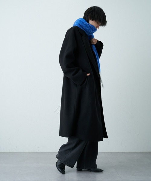 COLONY 2139（コロニートゥーワンスリーナイン）の「ホワイトフリンジストール（ストール/ショール・メンズ・チャコールグレー/ブルー・FREE）」の14枚目の写真