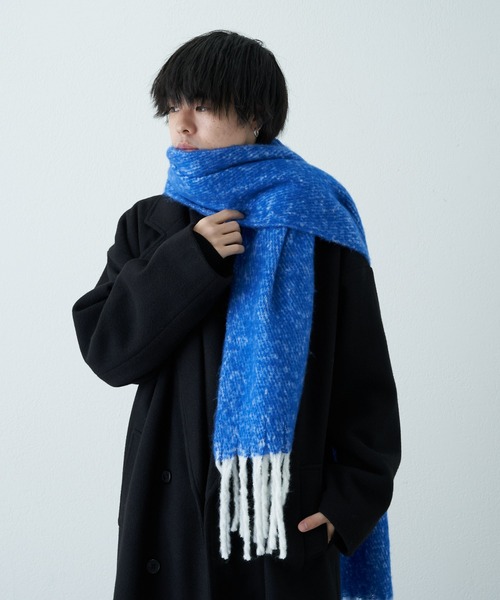COLONY 2139（コロニートゥーワンスリーナイン）の「ホワイトフリンジストール（ストール/ショール・メンズ・チャコールグレー/ブルー・FREE）」の11枚目の写真