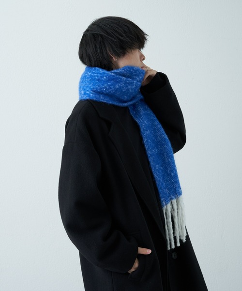 COLONY 2139（コロニートゥーワンスリーナイン）の「ホワイトフリンジストール（ストール/ショール・メンズ・チャコールグレー/ブルー・FREE）」の12枚目の写真