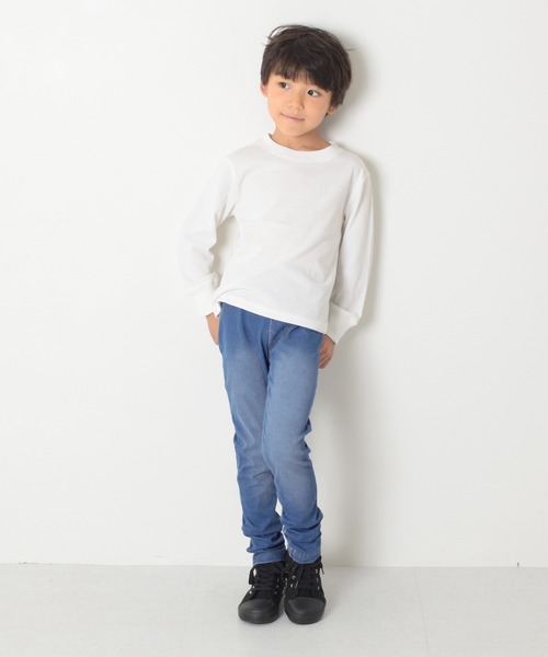 S&H（エスアンドエイチ）の「【S&H】デニム風レギンス（その他パンツ・キッズ・ブルー/インディゴブルー・120cm/130cm/110cm/100cm）」の3枚目の写真