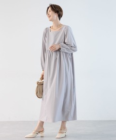 セール】【SEEALL/シーオール】GATHER SMOG DRESS：ワンピース