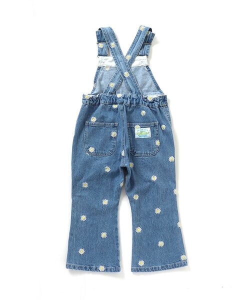 ボヘミアンズネイビー サロペット パッチワーク刺繍 オーバーオール