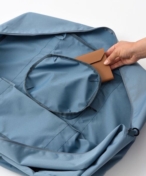 TRAVEL SHOP MILESTO（トラベルショップミレスト）の「MILESTO UTILITY ポケッタブルボストンバッグ 45L（ボストンバッグ・レディース・グレー系その他/グレイッシュベージュ/ブラック/グリーン/ネイビー/オレンジ・ﾌﾘ-）」の12枚目の写真