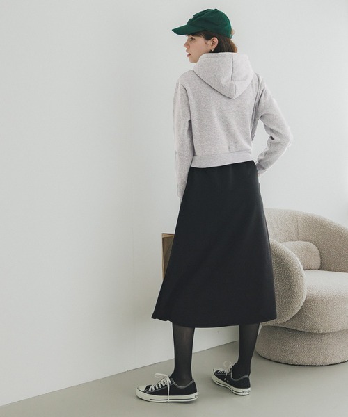 coca（coca）（コカ）の「ふわりードッキングワンピース（ワンピース・レディース・ブラック/グレー・L/M）」の10枚目の写真