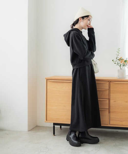 coca（coca）（コカ）の「ふわりードッキングワンピース（ワンピース・レディース・ブラック/グレー・L/M）」の5枚目の写真