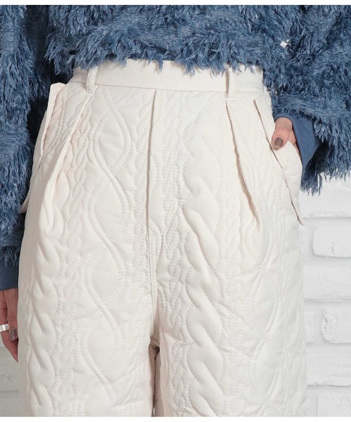 Settimissimo（セッティミッシモ）の「マットクロス ケーブルキルト アラジンパンツ（その他パンツ・レディース・オフホワイト/ブラック・M）」の14枚目の写真
