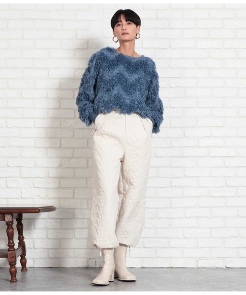 Settimissimo（セッティミッシモ）の「マットクロス ケーブルキルト アラジンパンツ（その他パンツ・レディース・オフホワイト/ブラック・M）」の8枚目の写真