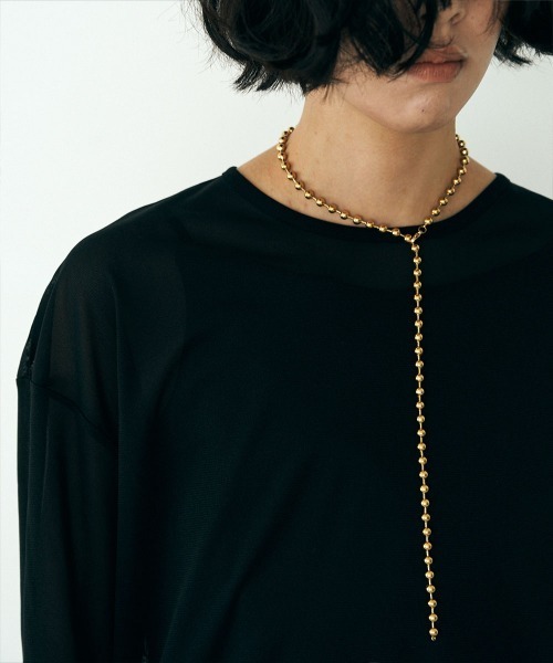 marjour（マージュール）の「[SURGICAL]BALL CHAIN NECKLACE（ネックレス・レディース・シルバー/ゴールド・FREE）」の6枚目の写真