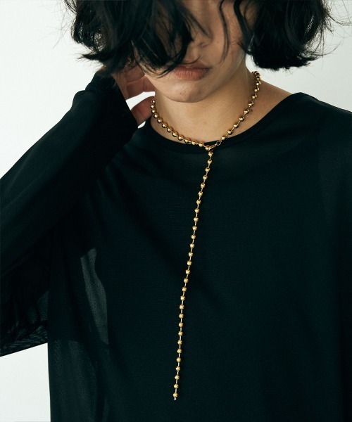 marjour（マージュール）の「[SURGICAL]BALL CHAIN NECKLACE（ネックレス・レディース・シルバー/ゴールド・FREE）」の7枚目の写真