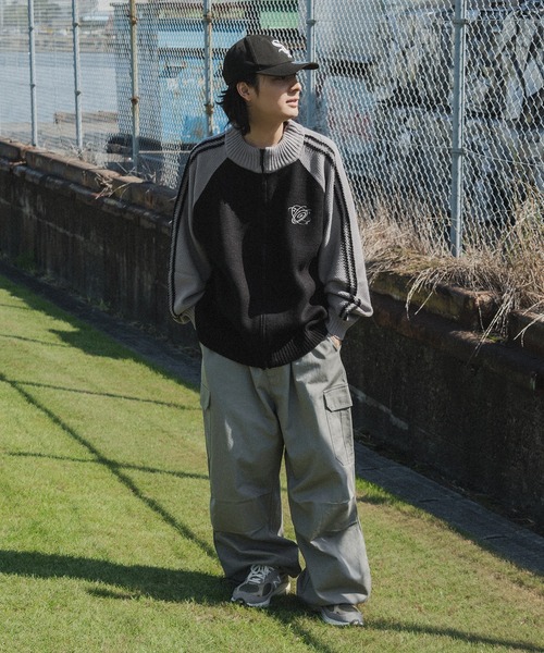 kutir（クティール）の「配色ラグランドライバーズニット（カーディガン/ボレロ・メンズ・ブラック/ネイビー/ブラウン・MEDIUM/LARGE）」の9枚目の写真