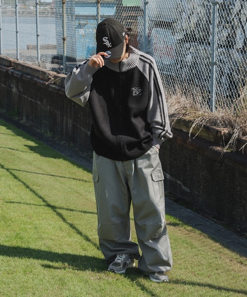 kutir（クティール）の「配色ラグランドライバーズニット（カーディガン/ボレロ・メンズ・ブラック/ネイビー/ブラウン・MEDIUM/LARGE）」の8枚目の写真