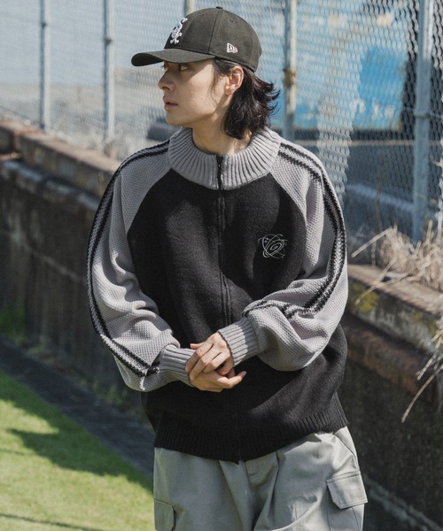 kutir（クティール）の「配色ラグランドライバーズニット（カーディガン/ボレロ・メンズ・ブラック/ネイビー/ブラウン・MEDIUM/LARGE）」の4枚目の写真