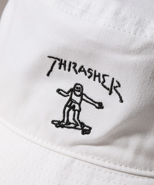 THRASHER（スラッシャー）の「【THRASHER/スラッシャー】×【Mark Gonzales/マーク ゴンザレス】アート刺繍  バケットハット（ハット・メンズ・ホワイト/ブラック・FREE）」の8枚目の写真