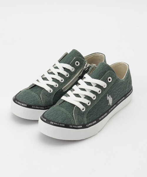 &Bridge(アンドブリッジ)の「US POLO ASSN ジップスニーカー(スニーカー・レディース・ブラック/グリーン/イエロー・25/30/35/40/45)」の2枚目の写真
