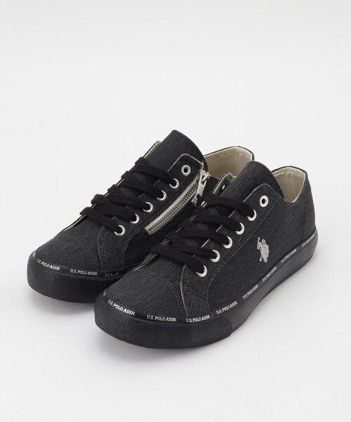 &Bridge(アンドブリッジ)の「US POLO ASSN ジップスニーカー(スニーカー・レディース・ブラック/グリーン/イエロー・25/30/35/40/45)」の1枚目の写真
