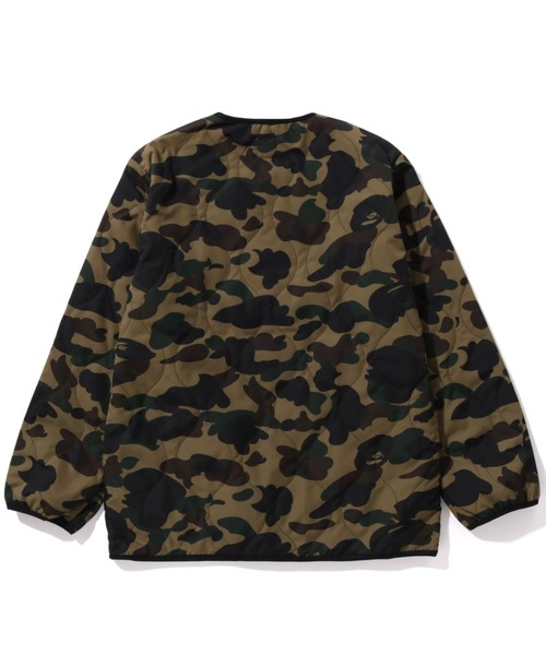 A BATHING APE(アベイシングエイプ)の「1ST CAMO QUILTING JACKET JR(ナイロンジャケット・キッズ・グリーン/イエロー・150/160)」の3枚目の写真
