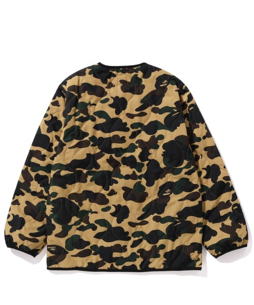 A BATHING APE(アベイシングエイプ)の「1ST CAMO QUILTING JACKET JR(ナイロンジャケット・キッズ・グリーン/イエロー・150/160)」の4枚目の写真