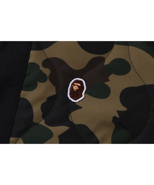 A BATHING APE(アベイシングエイプ)の「1ST CAMO QUILTING JACKET JR(ナイロンジャケット・キッズ・グリーン/イエロー・150/160)」の5枚目の写真