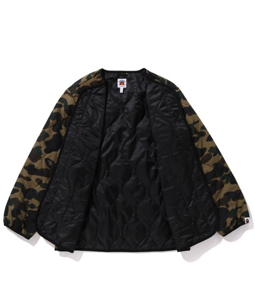 A BATHING APE(アベイシングエイプ)の「1ST CAMO QUILTING JACKET JR(ナイロンジャケット・キッズ・グリーン/イエロー・150/160)」の7枚目の写真