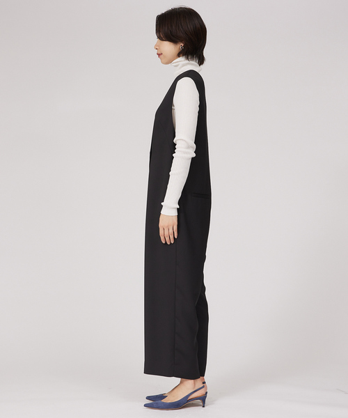 qualite（カリテ）の「ラップオールインワン（つなぎ/オールインワン・レディース・ブラック・36/38）」の8枚目の写真