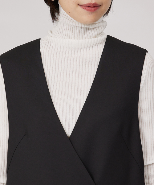 qualite（カリテ）の「ラップオールインワン（つなぎ/オールインワン・レディース・ブラック・36/38）」の9枚目の写真