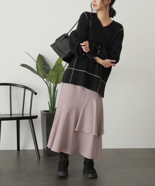 FREE'S MART（フリーズマート）の「◇ロングショルダーバッグ（ショルダーバッグ・レディース・ブラック/パープル/ホワイト・ﾌﾘ-）」の6枚目の写真