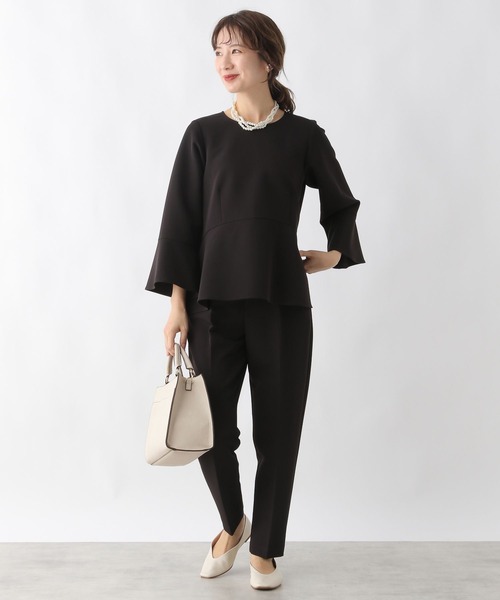 LEPSIM（レプシィム）の「フェイクレザーセンターステッチバッグ　990316（ショルダーバッグ・レディース・アイボリー/ブラック・ONE SIZE）」の5枚目の写真