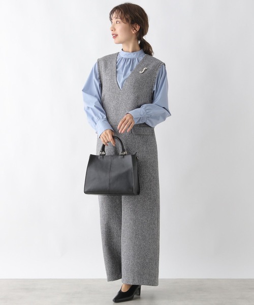 LEPSIM（レプシィム）の「フェイクレザーセンターステッチバッグ　990316（ショルダーバッグ・レディース・アイボリー/ブラック・ONE SIZE）」の12枚目の写真