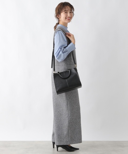 LEPSIM（レプシィム）の「フェイクレザーセンターステッチバッグ　990316（ショルダーバッグ・レディース・アイボリー/ブラック・ONE SIZE）」の16枚目の写真