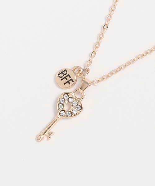 LOVETOXIC（ラブトキシック）の「【ＷＥＢ・一部店舗限定】【２本セット】キー＆ロックモチーフネックレス（ネックレス・キッズ・ゴールド・FREE）」の5枚目の写真