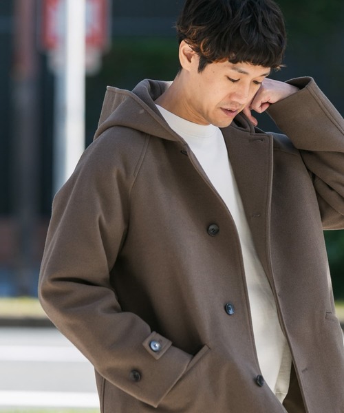 URBAN RESEARCH DOORS（アーバンリサーチドアーズ）の「ニットメルトン パデット フードハーフコート（その他アウター・メンズ・モカ/ブラック系その他・MEDIUM/LARGE）」の15枚目の写真