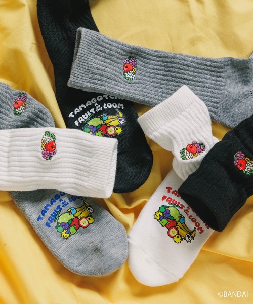 ROOPTOKYO（ループトウキョウ）の「たまごっち×FRUIT OF THE LOOM プリントソックス（ソックス/靴下・レディース・グレー/ホワイト/ブラック・23cm/25cm）」の11枚目の写真