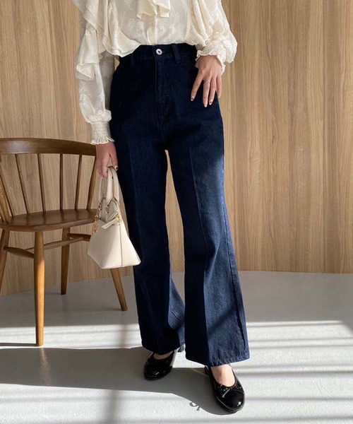 one after another NICE CLAUP（ワンアフターアナザーナイスクラップ）の「アソート美脚デニムパンツ（デニムパンツ・レディース・ネイビー/サックスブルー/ブルー・SMALL/MEDIUM）」の2枚目の写真