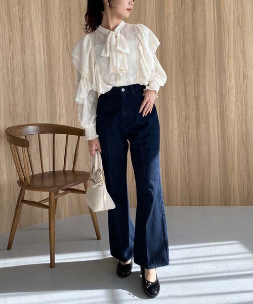 one after another NICE CLAUP（ワンアフターアナザーナイスクラップ）の「アソート美脚デニムパンツ（デニムパンツ・レディース・ネイビー/サックスブルー/ブルー・SMALL/MEDIUM）」の7枚目の写真