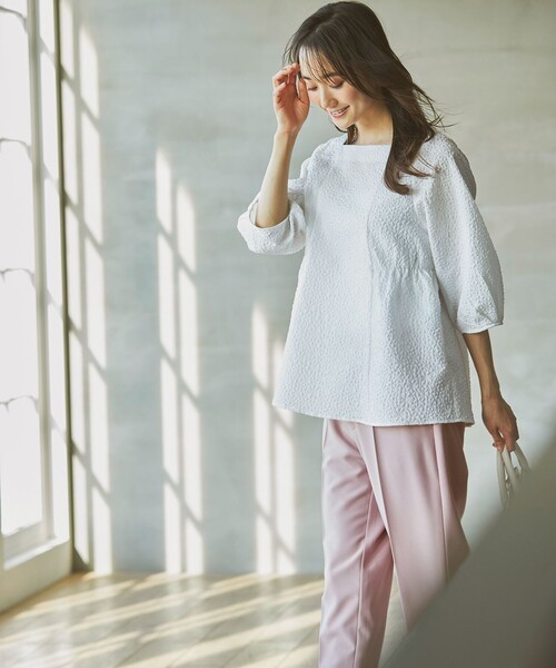 ANY SIS(エニィスィス)の「【洗える】フラワーエンボス ブラウス(シャツ/ブラウス・レディース・ホワイト系/ブラック系・2)」の3枚目の写真