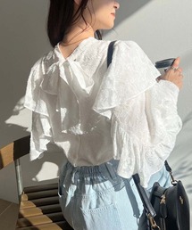 one after another NICE CLAUP | 【WEB限定】前後2WAYボウタイブラウス(シャツ/ブラウス)