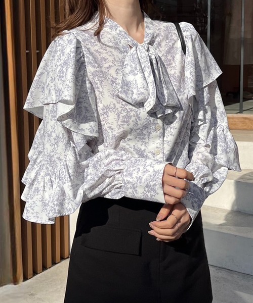 one after another NICE CLAUP（ワンアフターアナザーナイスクラップ）の「【WEB限定】前後2WAYボウタイブラウス（シャツ/ブラウス・レディース・ホワイト系その他/アイボリー/ブラック系その他/サックスブルー・FREE）」の18枚目の写真