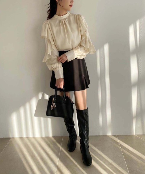 one after another NICE CLAUP（ワンアフターアナザーナイスクラップ）の「【WEB限定】前後2WAYボウタイブラウス（シャツ/ブラウス・レディース・ホワイト系その他/アイボリー/ブラック系その他/サックスブルー・FREE）」の22枚目の写真