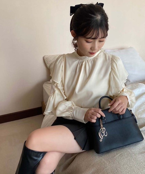 one after another NICE CLAUP（ワンアフターアナザーナイスクラップ）の「【WEB限定】前後2WAYボウタイブラウス（シャツ/ブラウス・レディース・ホワイト系その他/アイボリー/ブラック系その他/サックスブルー・FREE）」の16枚目の写真