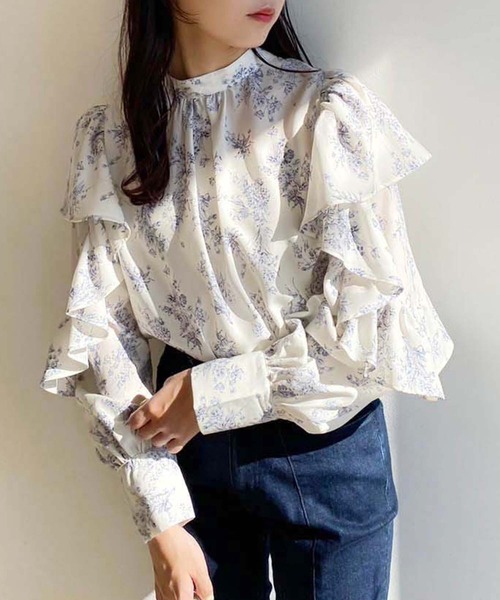 one after another NICE CLAUP（ワンアフターアナザーナイスクラップ）の「【WEB限定】前後2WAYボウタイブラウス（シャツ/ブラウス・レディース・ホワイト系その他/アイボリー/ブラック系その他/サックスブルー・FREE）」の12枚目の写真