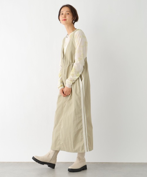 LEPSIM(レプシィム)の「ナイロンラインジャンスカ 994846(ジャンパースカート・レディース・ブラック/ベージュ/チャコールグレー・FREE)」の17枚目の写真