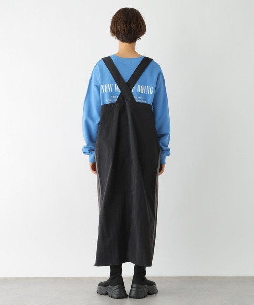 LEPSIM(レプシィム)の「ナイロンラインジャンスカ 994846(ジャンパースカート・レディース・ブラック/ベージュ/チャコールグレー・FREE)」の8枚目の写真