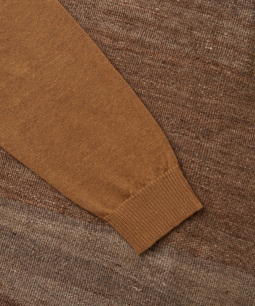 WILD LIFE TAILOR Adam et Rope'(ワイルドテーラーアダムエロペ )の「【WILD LIFE TAILOR】 ウォッシュドリネン ルーズ ラインニット(ニット/セーター・メンズ・キャメル/ブラック・L/M/XL)」の10枚目の写真