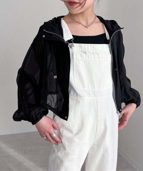 EPIMI E'PIMMY（エピミエピミー）の「シアーマウンテンショートパーカー（マウンテンパーカー・レディース・ブラック/オフホワイト・MEDIUM）」の9枚目の写真