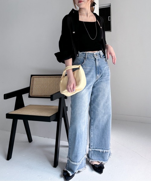 EPIMI E'PIMMY（エピミエピミー）の「シアーマウンテンショートパーカー（マウンテンパーカー・レディース・ブラック/オフホワイト・MEDIUM）」の14枚目の写真