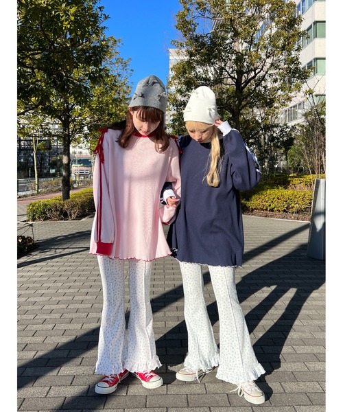 WC（ダブル シー）の「リトルフラワーワッフルフリルパンツ（その他パンツ・レディース・ピンク/サックスブルー・FREE）」の13枚目の写真